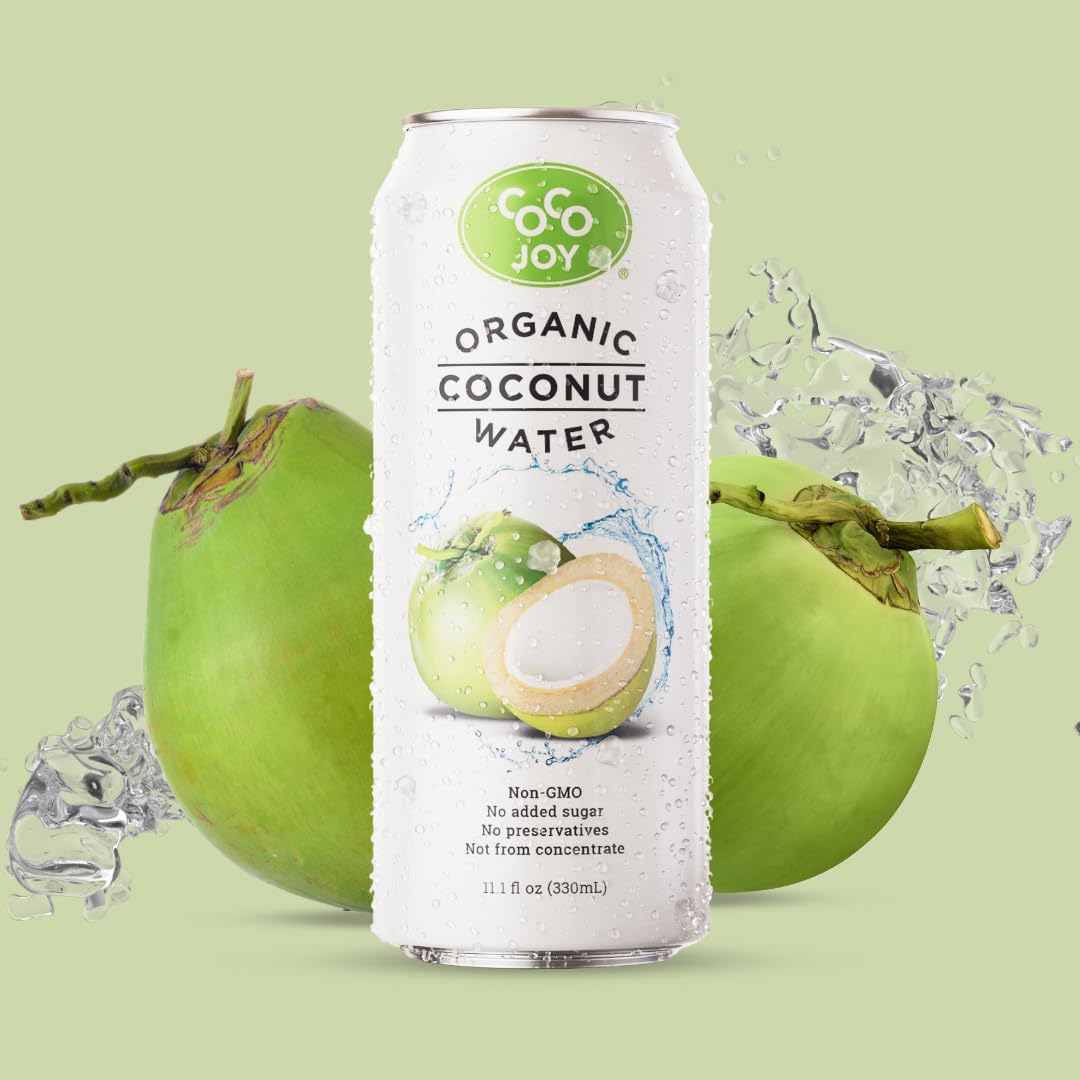 Organic Coconut Water Drink with Electrolytes, 11 Fl Oz (Pack of 12) S9089