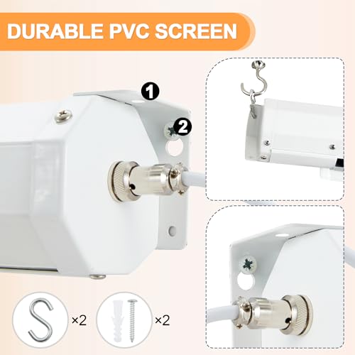100" Motorized Projector Screen 4:3 4K HD Pull Down Retractable P58971