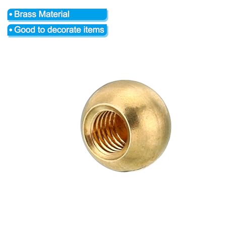 M3x0.5 Thread Cap Nuts Knob, 10 Pack Brass Ball Lamp Decoration Screw Caps O697