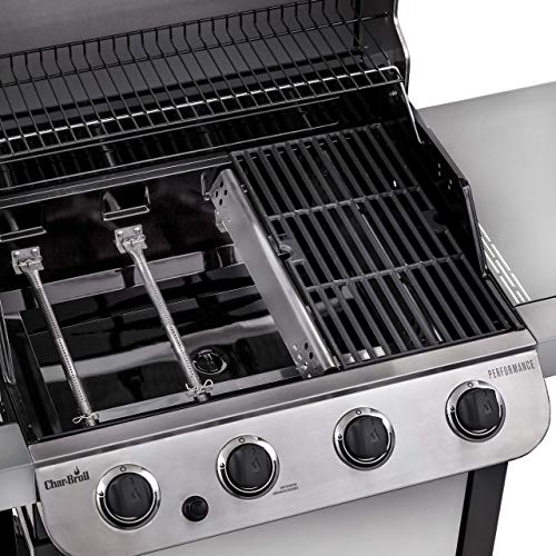 4-Burner Propane Gas Grill with Side Burner, Stainless Steel Q98441