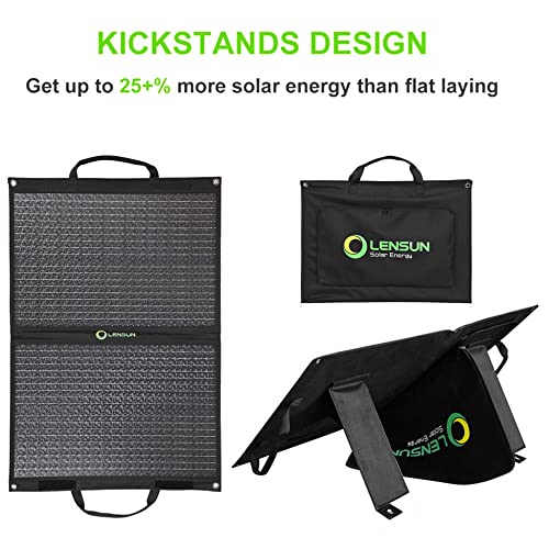 Foldable Solar Panel Charger with Kickstand, USB, Type C O260