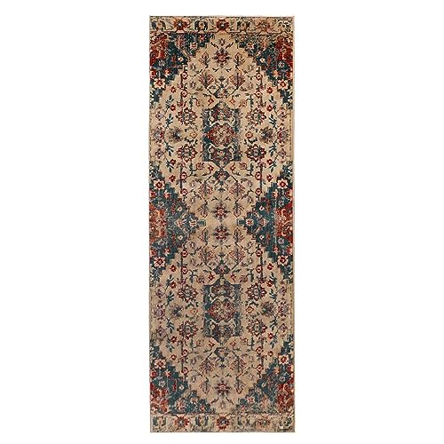 Indoor Area Rug or Runner, Patchwork Rustic Leaves Floor Decor, Soft Plush, 4ft x 6ft U1058