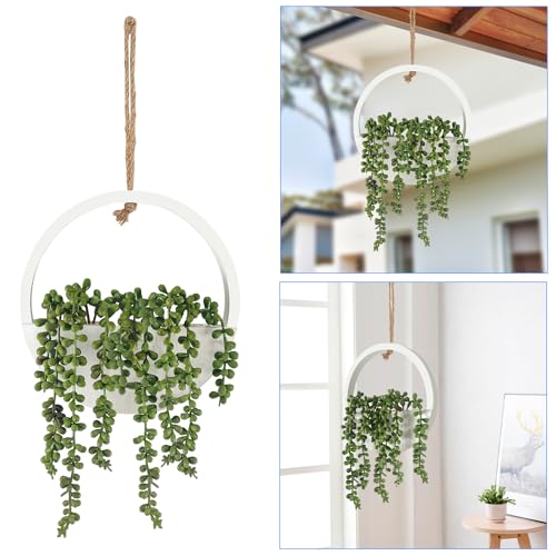 Artificial Hanging Succulents Plants in Pot with Lanyard B34438