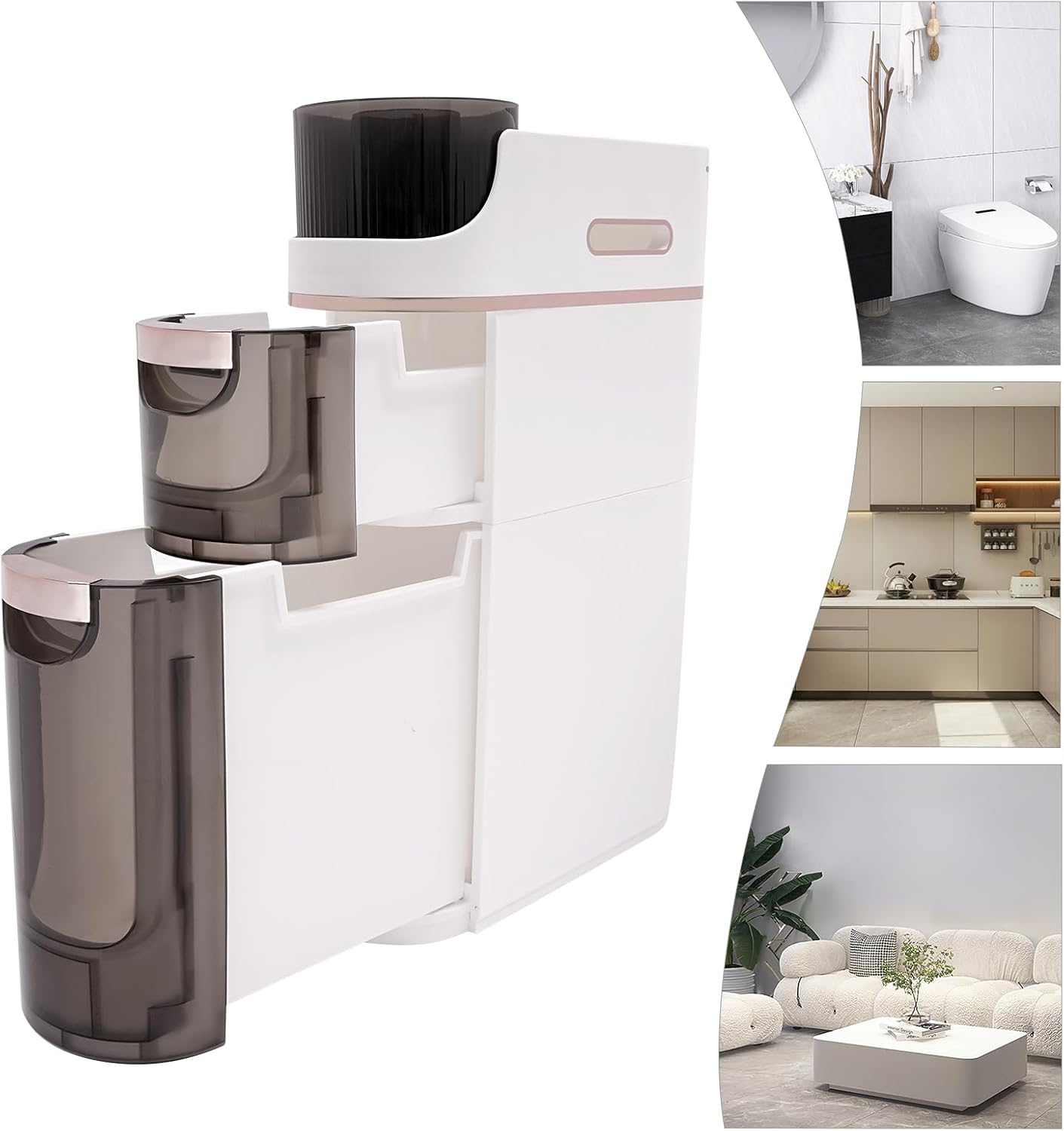 Tall Narrow Bathroom Storage Cabinet with Drawer G70113