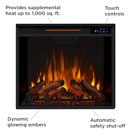 Electric Fireplace TV Stand for TVs up to 70 inches with Adjustable Shelves and Storage, Remote Control, White Y4613
