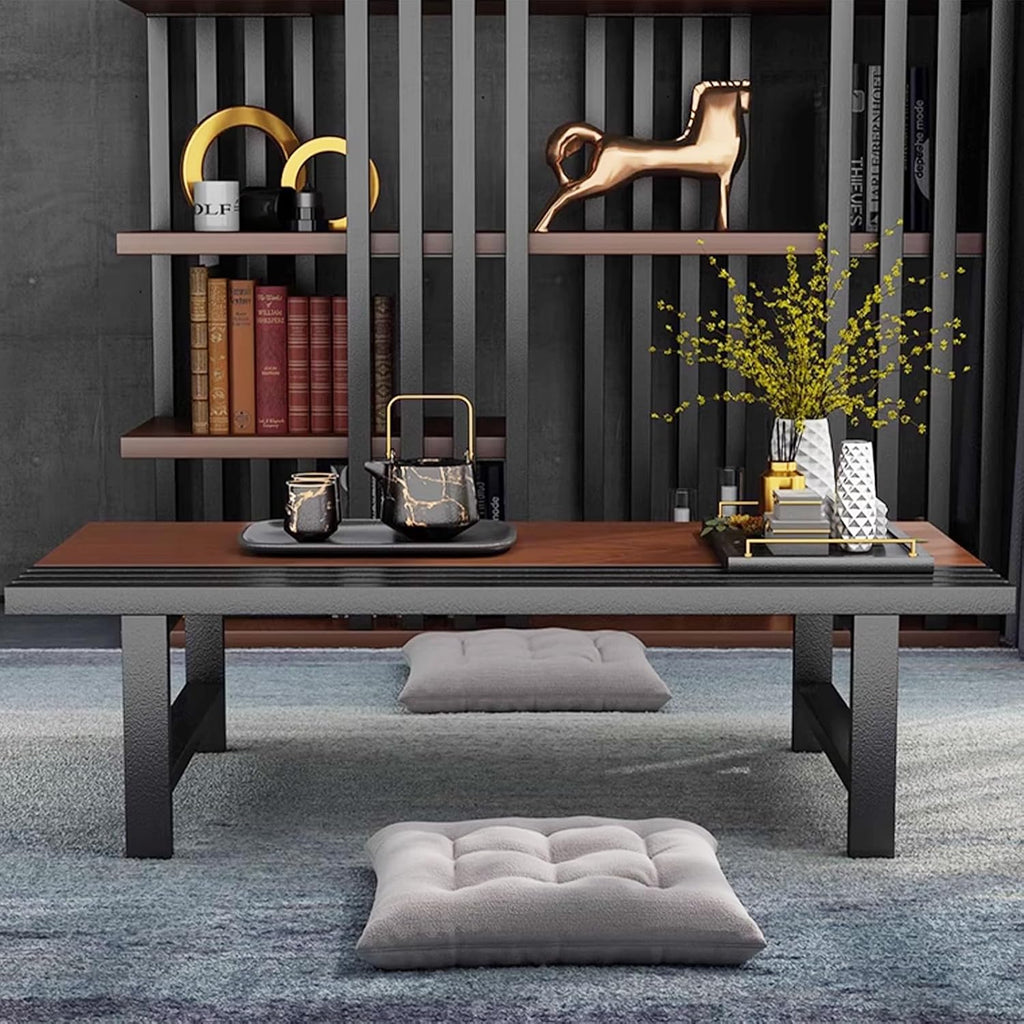 Japanese Floor Table 39.4in Rectangular Low Coffee Table for Living Room B57195