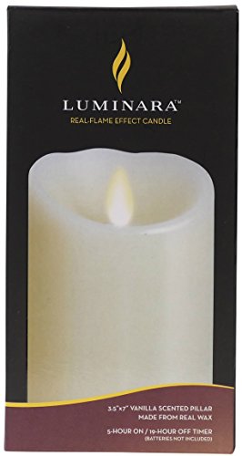 Flameless Candles Set of 3, Pillar, Scented, Ivory, Remote Included C375624