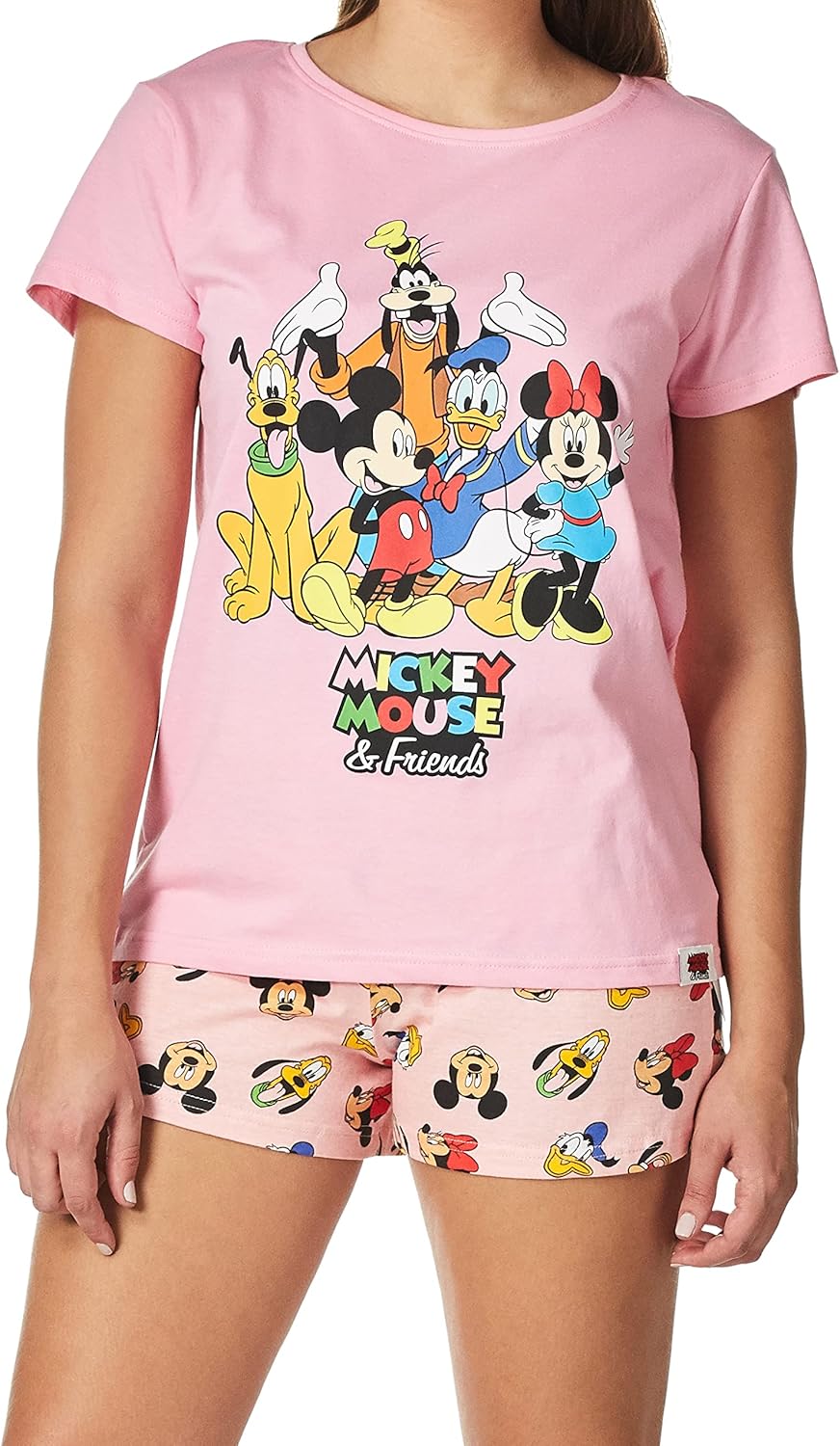 Women's Mickey Mouse and Friends Pajamas Pink Medium Z3468