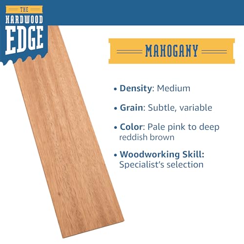 Mahogany Hardwood Planks for Crafts, 4-Pack, 3mm W992229
