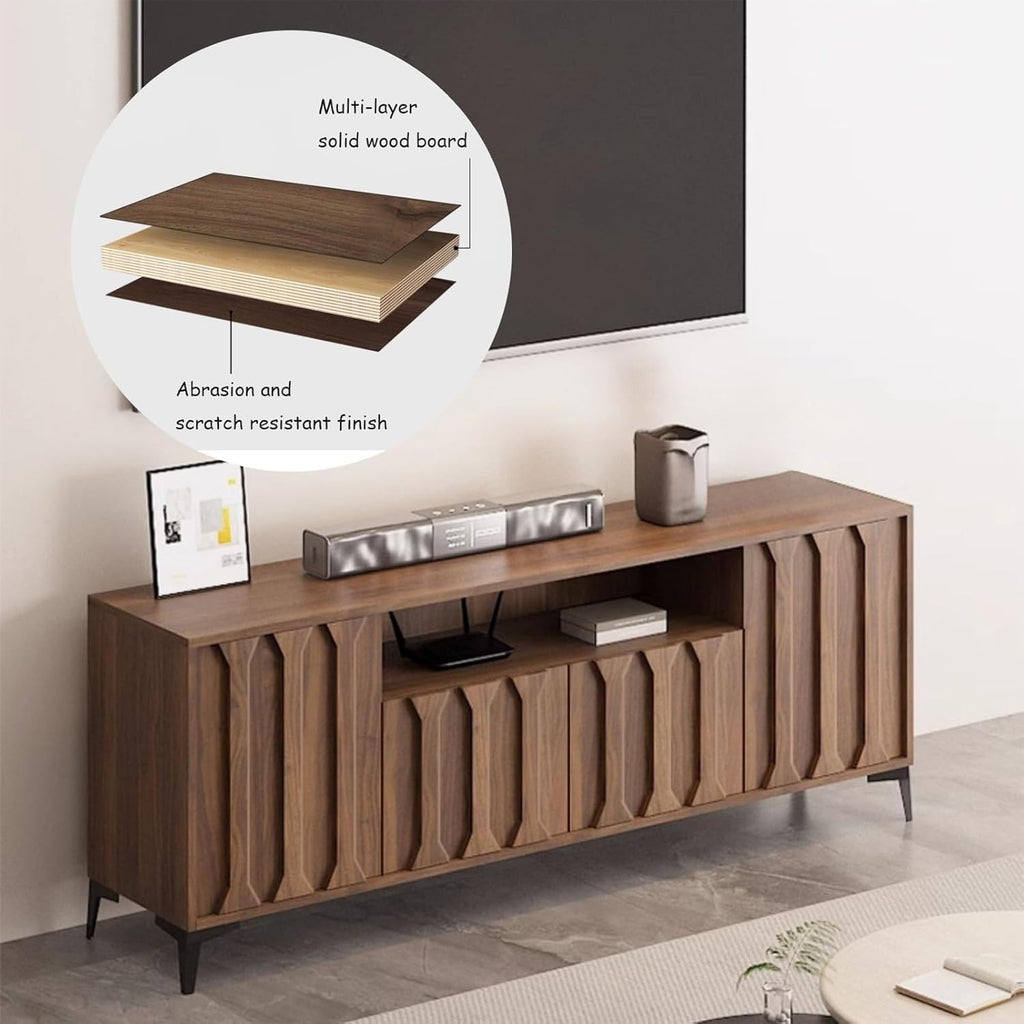 Wooden TV Stand with Large Storage for Living Room U4572