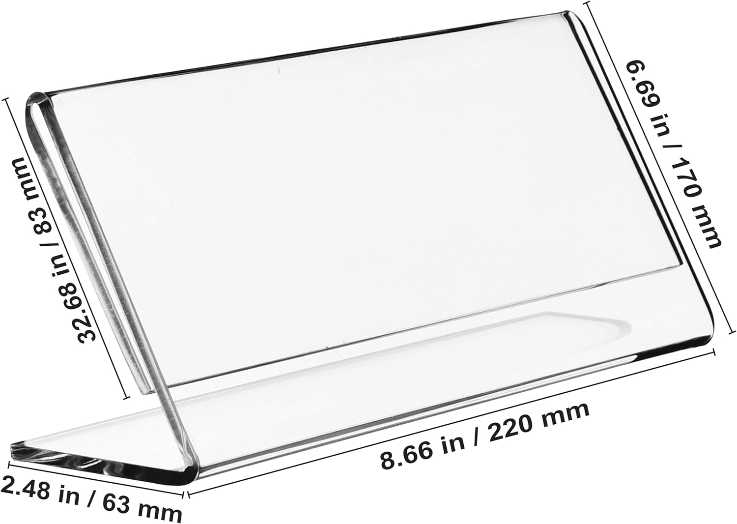 Acrylic Business License Holder Table Frame with Panoramic Photo P406707