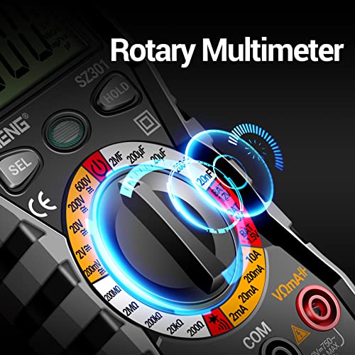 Digital Multimeter with Case, AC DC Voltmeter, Ohm Volt Amp Meter L485084
