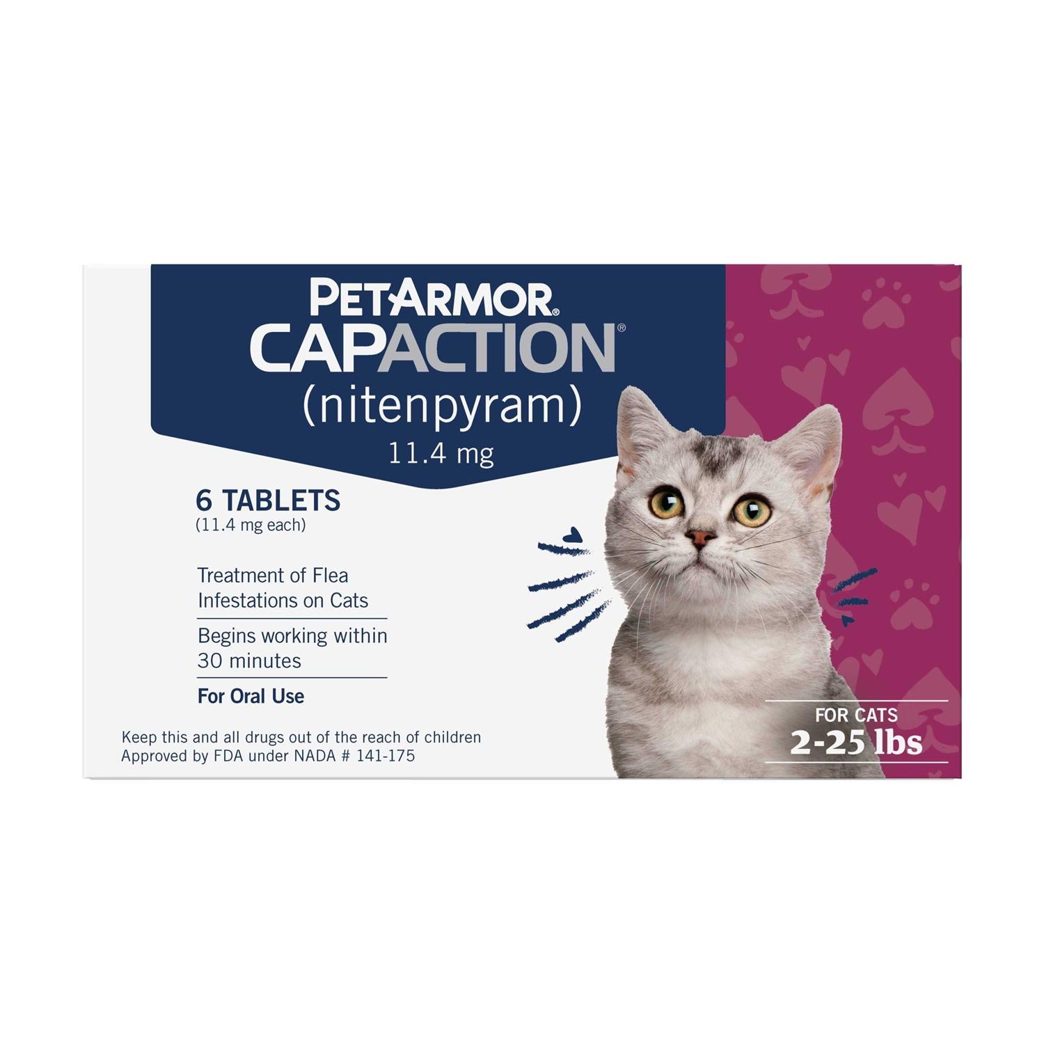 CapAction Fast Acting Oral Flea Treatment for Cats - Pet Supplies online store