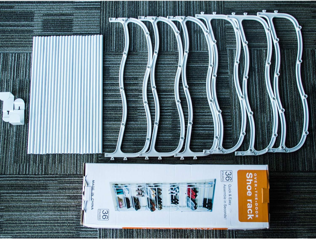 Over the Door Shoe Rack Holder - 36 Pair Hanging Shoe Organizer X35963