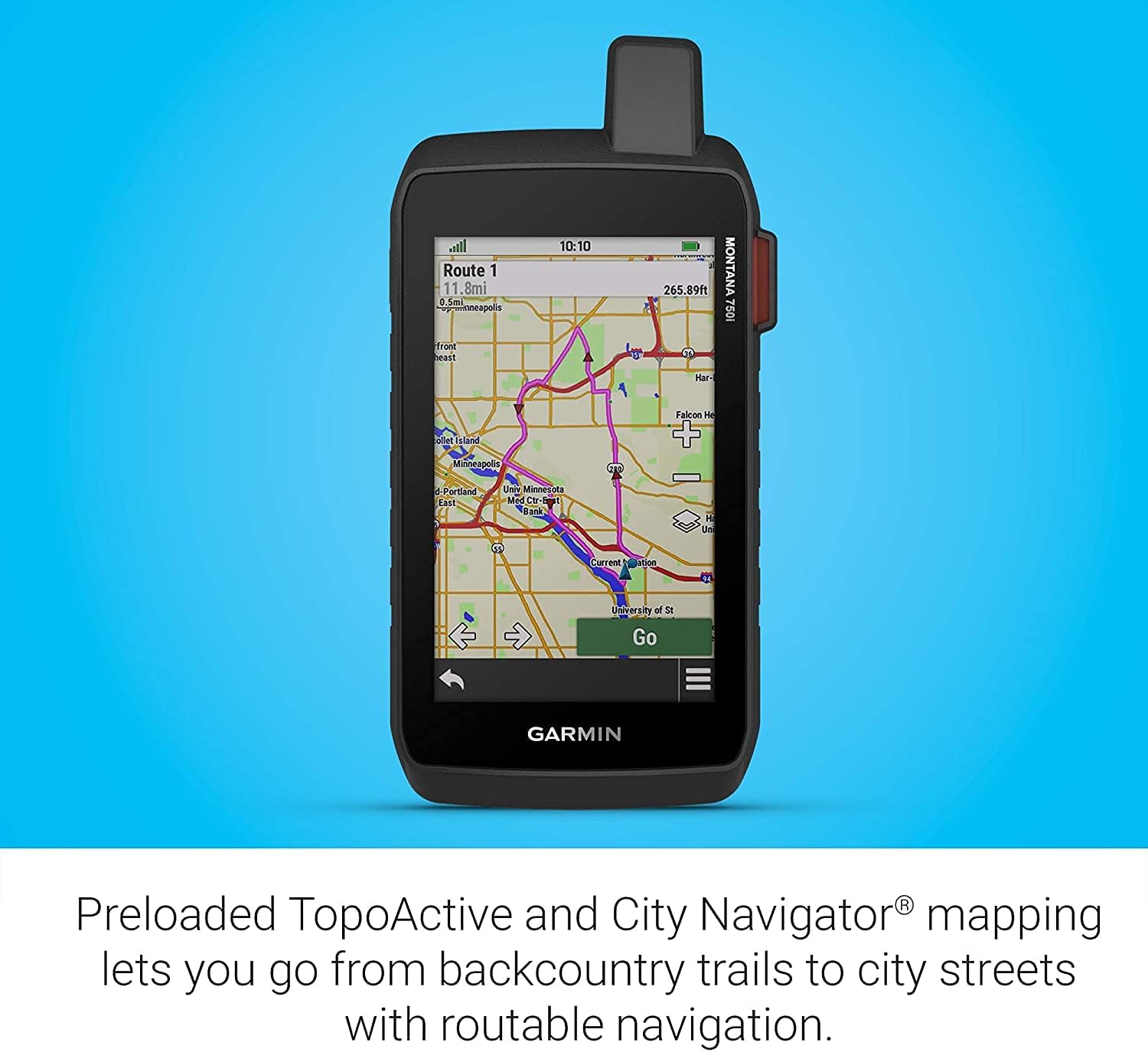 Rugged GPS Touchscreen Navigator with North America Maps and Handlebar Mount G229