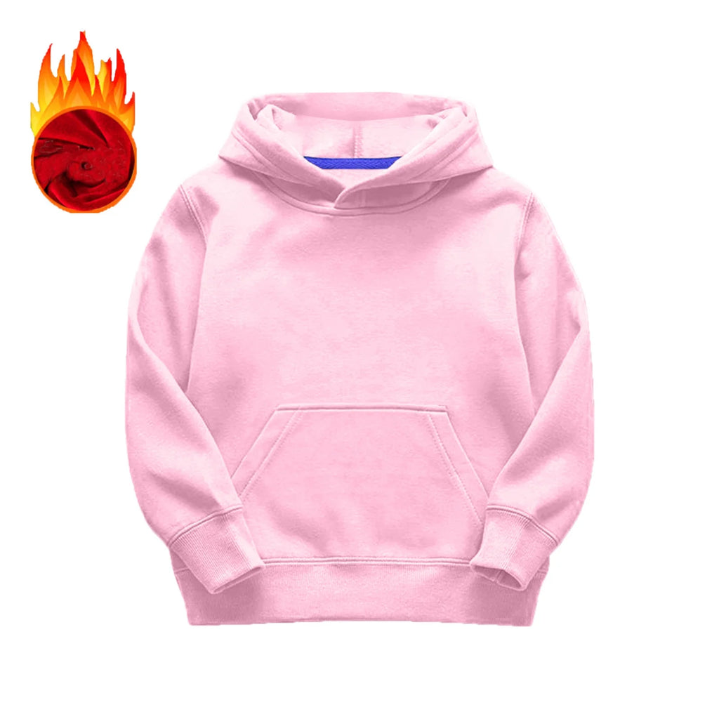 Girls Hooded Pullover Long Sleeve Patchwork Sweatshirt Pink 5-6 Years G2251