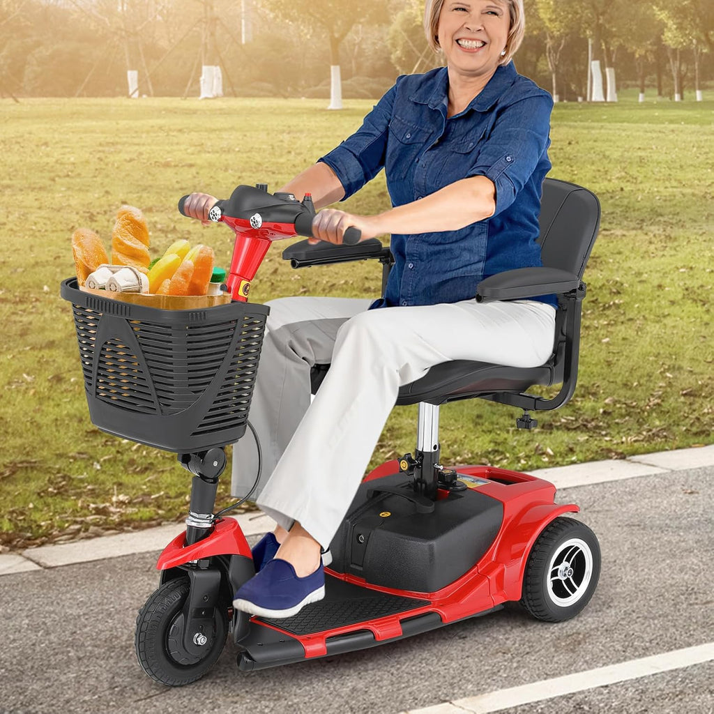 3 Wheel Mobility Scooter for Adults Seniors, Foldable Electric with Seat S3124