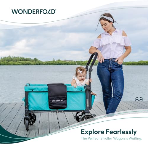 Double Stroller Wagon with Seats, Adjustable Handle and Sun Canopy G554