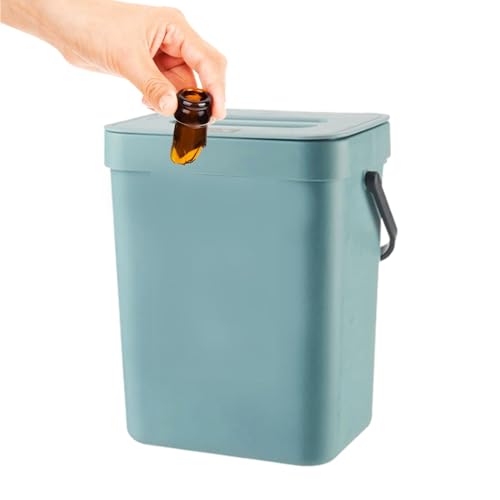 Folding Waste Bin with Lid and Handle for Kitchen, Bathroom E8122