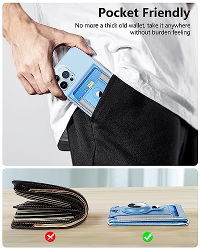 Magnetic Wallet with Airtag Holder and Stand, Black H323982