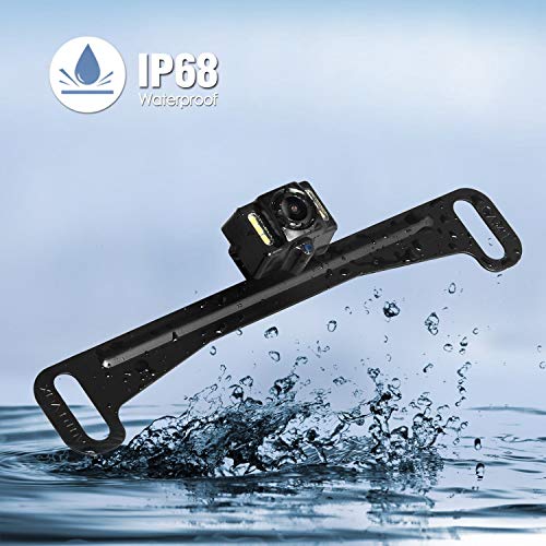 Rear View Mirror Camera with 4.3" Monitor, Night Vision, IP68 Waterproof Backup Camera for Car L261