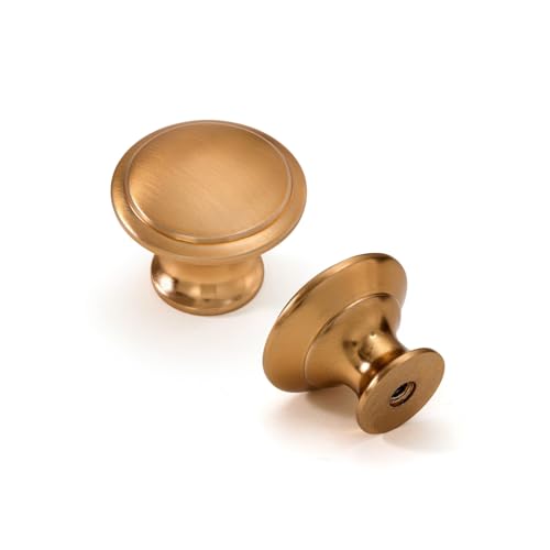 10 Pack Matte Black Round Cabinet Knobs 1 1/4 inch D36777