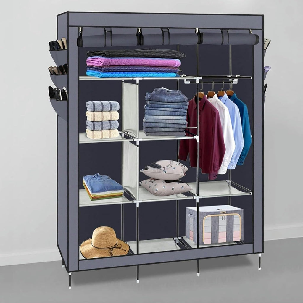 Multifunctional Wardrobe Organizer with Hanging Shelves O77131