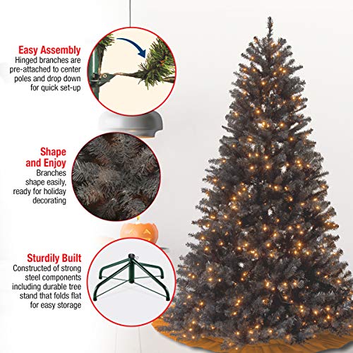 Pre-Lit Artificial Full Christmas Tree with White Lights, 7.5 Feet G15761