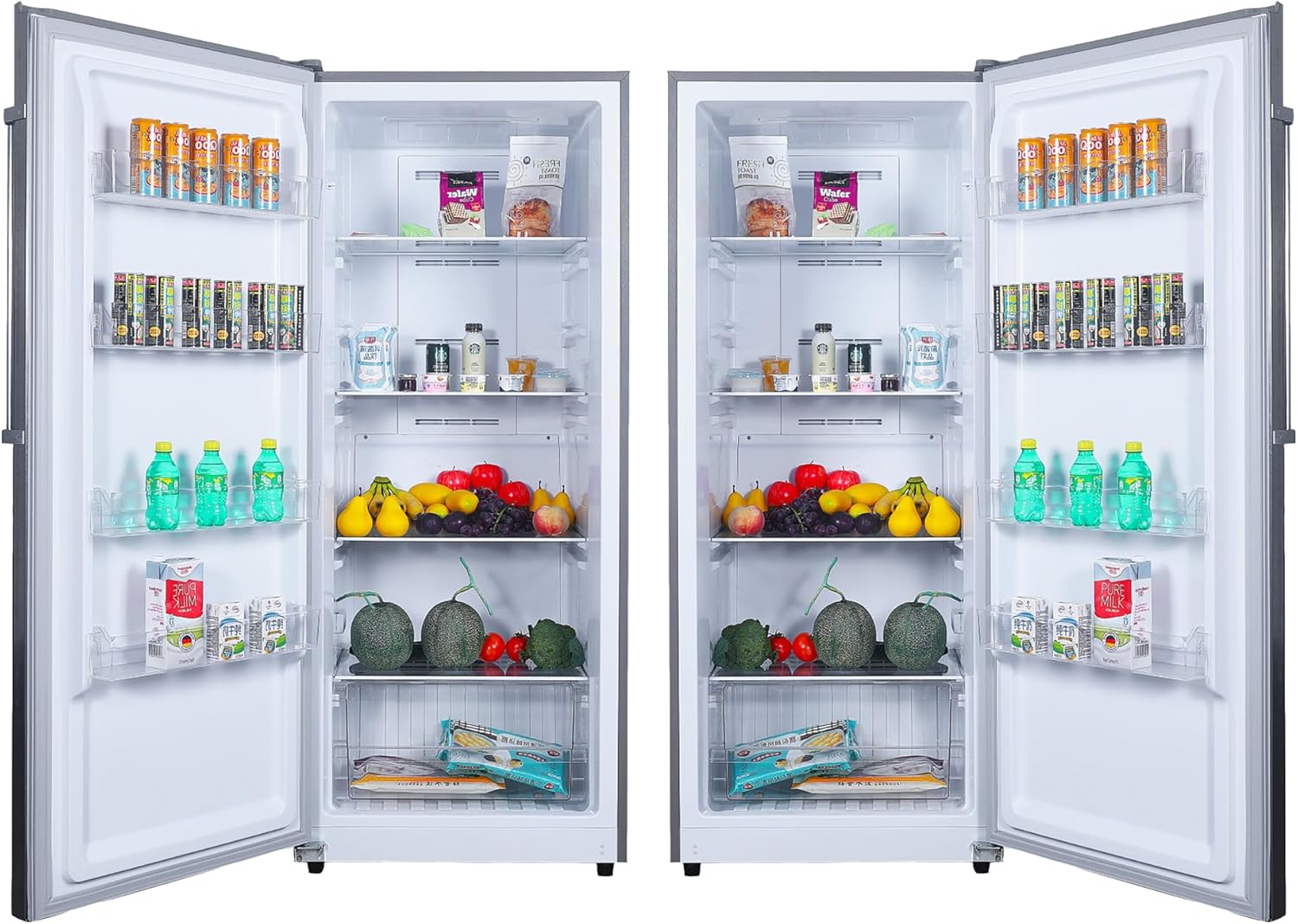 Upright Freezer Convertible Garage Ready 28in Wide 110V Stainless P11832