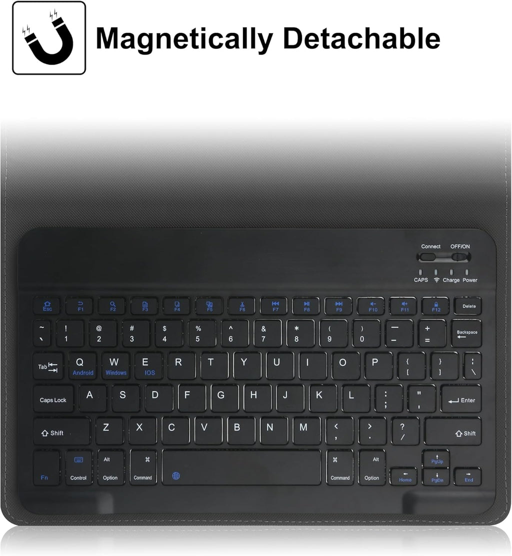 Universal Tablet Case with Wireless Bluetooth Keyboard and Pen Holder V14943