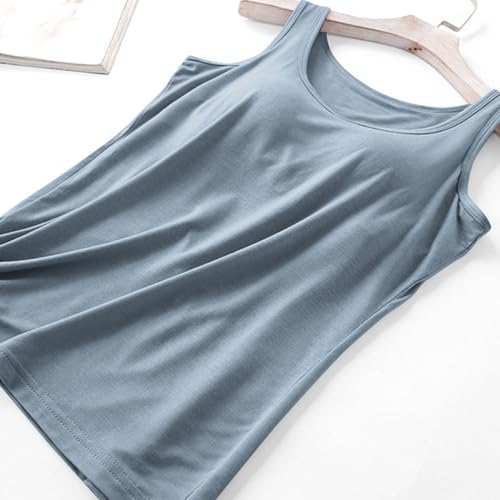 Women's Tank Tops with Built-in Bras Padded Casual Yoga Cami D38087
