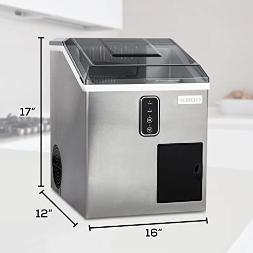 Electric Countertop Ice Maker Machine, Portable, Stainless Steel O32594
