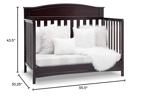 4-in-1 Convertible Baby Crib, White A782