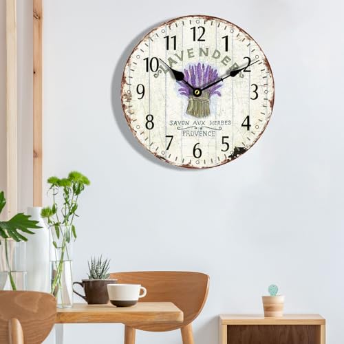 Farmhouse Wall Clock 16 Inch Silent Rustic Decor R585