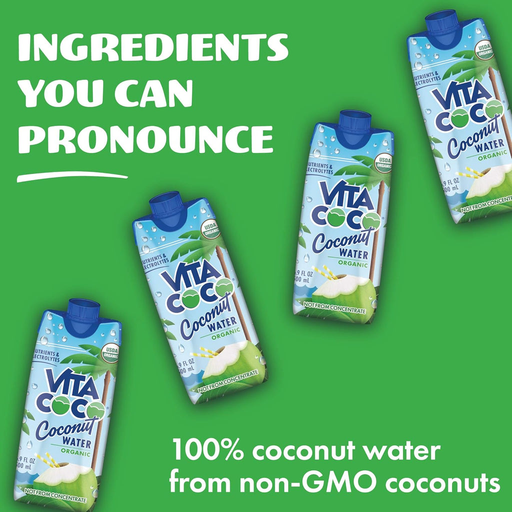 Organic Coconut Water, Natural Electrolytes, 12-Pack H81242