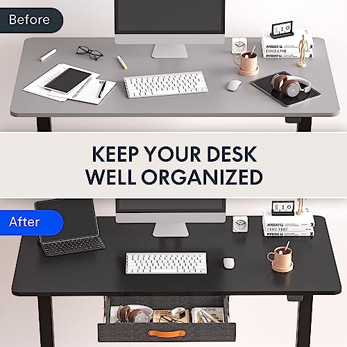 Standing Desk with Drawer Electric Sit Stand Desk, 48 x 24 Inches Desktop, Adjustable Height Q557747