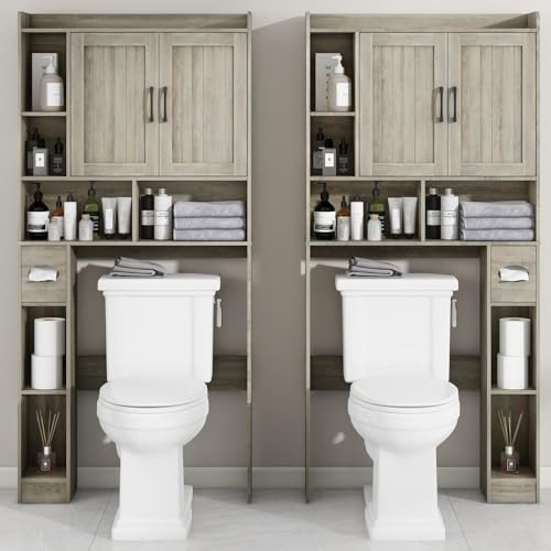 Over The Toilet Storage Cabinet with Sliding Doors F84354