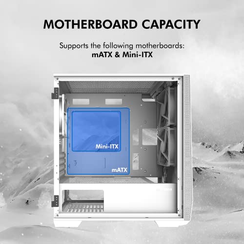 mATX Gaming PC Case with Tempered Glass Side Panel C7726