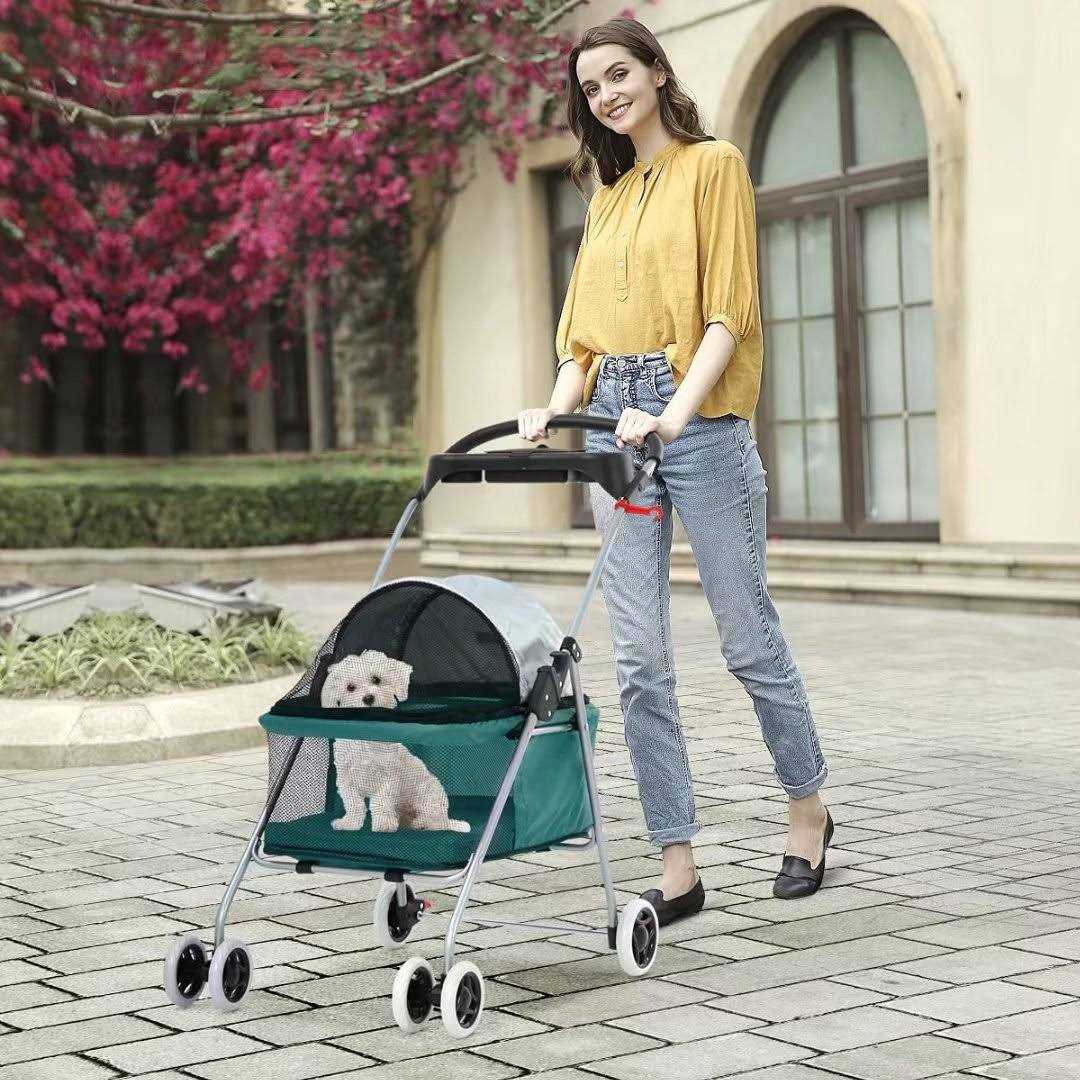 Dkeli Dog Stroller Folding Cat Stroller Pet Strollers for Small Dogs &amp; Cats with Cup Holder - Pet Supplies online store