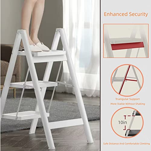Folding Step Stool with Anti-Slip Pedal, 330lbs Capacity X2683