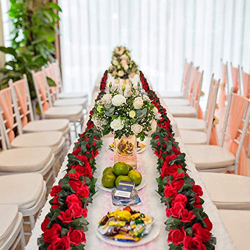 Artificial Rose Vines with Greenery, 4 Pack for Wedding Home Decor X892259