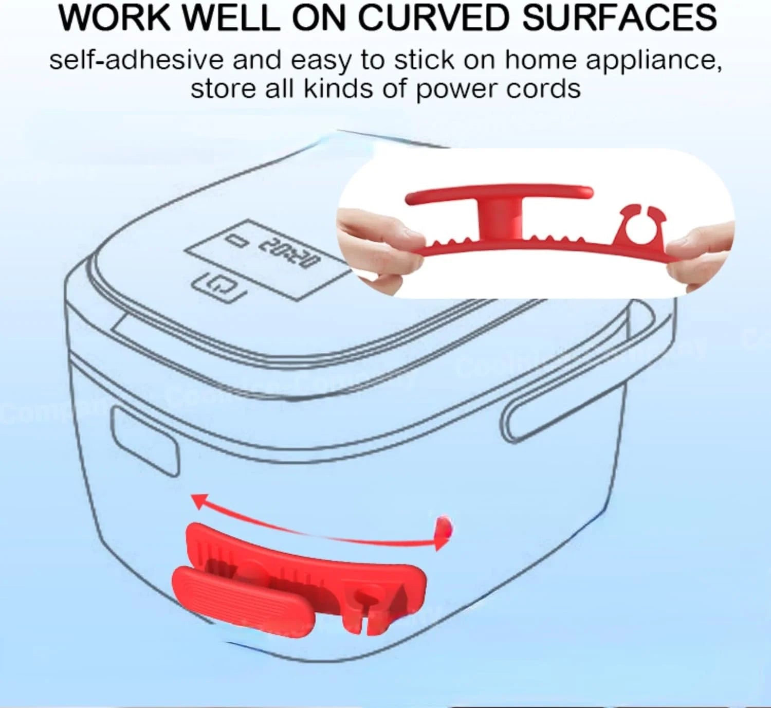 Adhesive Cord Wrapper for Kitchen Appliances, 4-Pack Y720