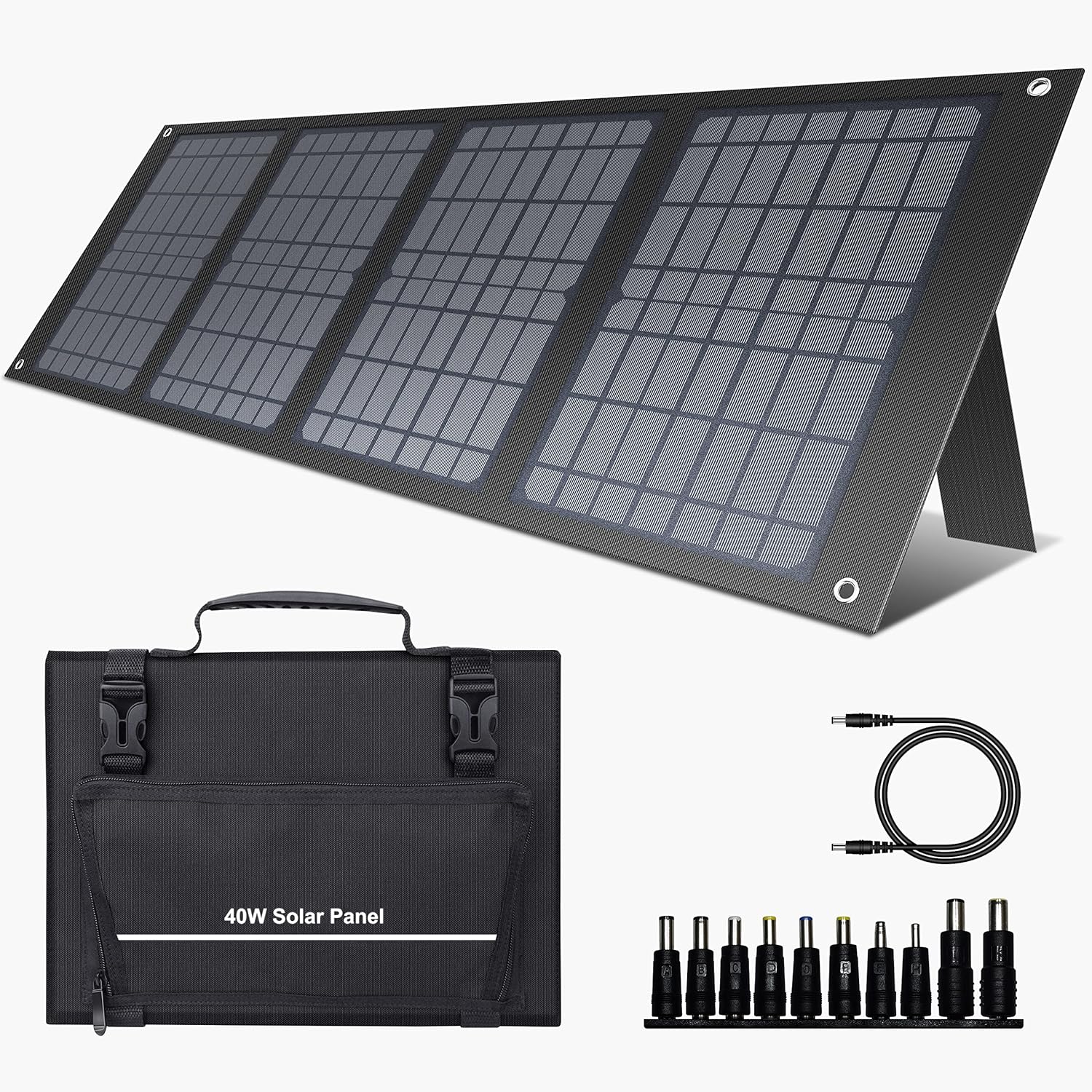 Portable Power Station 120Wh with 40W Solar Panel and Carrying Case D238