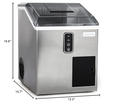 Electric Countertop Ice Maker Machine, Portable, Stainless Steel O32594