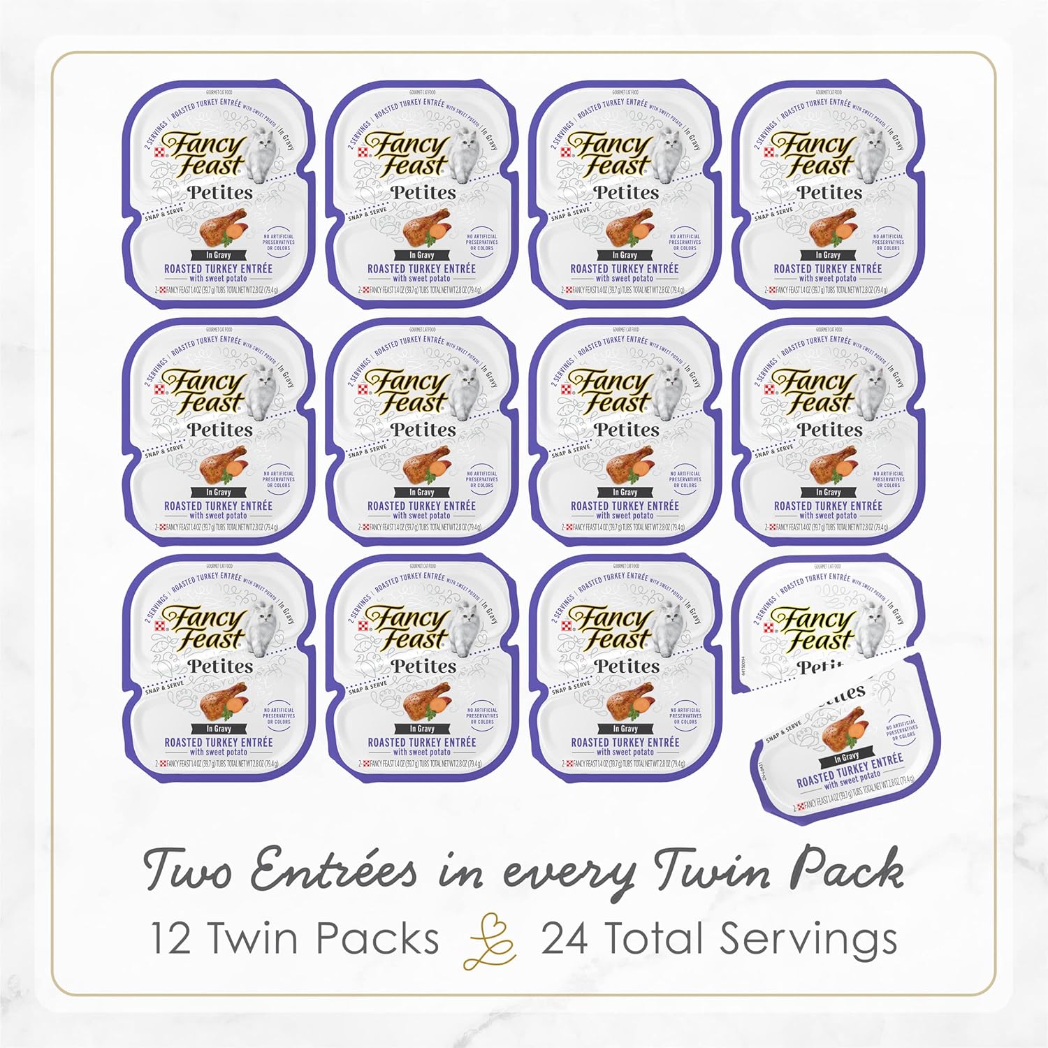 Wet Cat Food, Turkey & Sweet Potato Entree, 12-Pack W35042