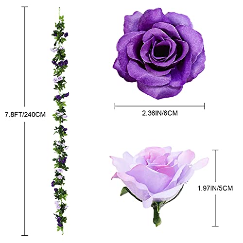2pcs Artificial Eucalyptus and Peonies Flower Garland for Wall Hanging Decor L87129