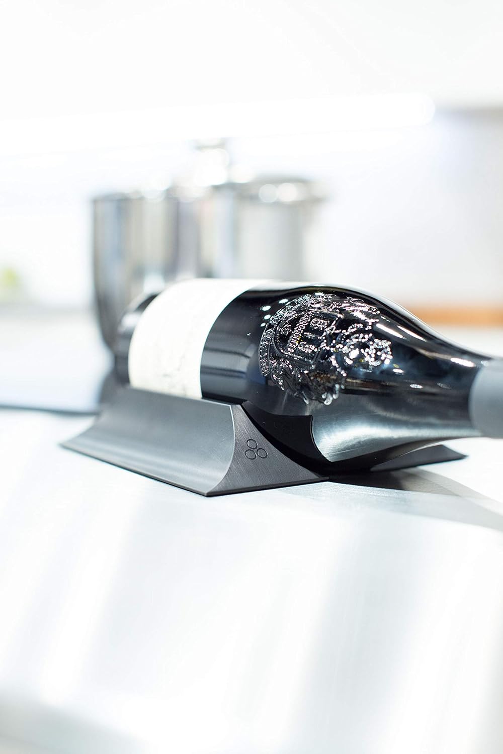 Countertop Wine Rack for Refrigerator, Natural Silver E977737