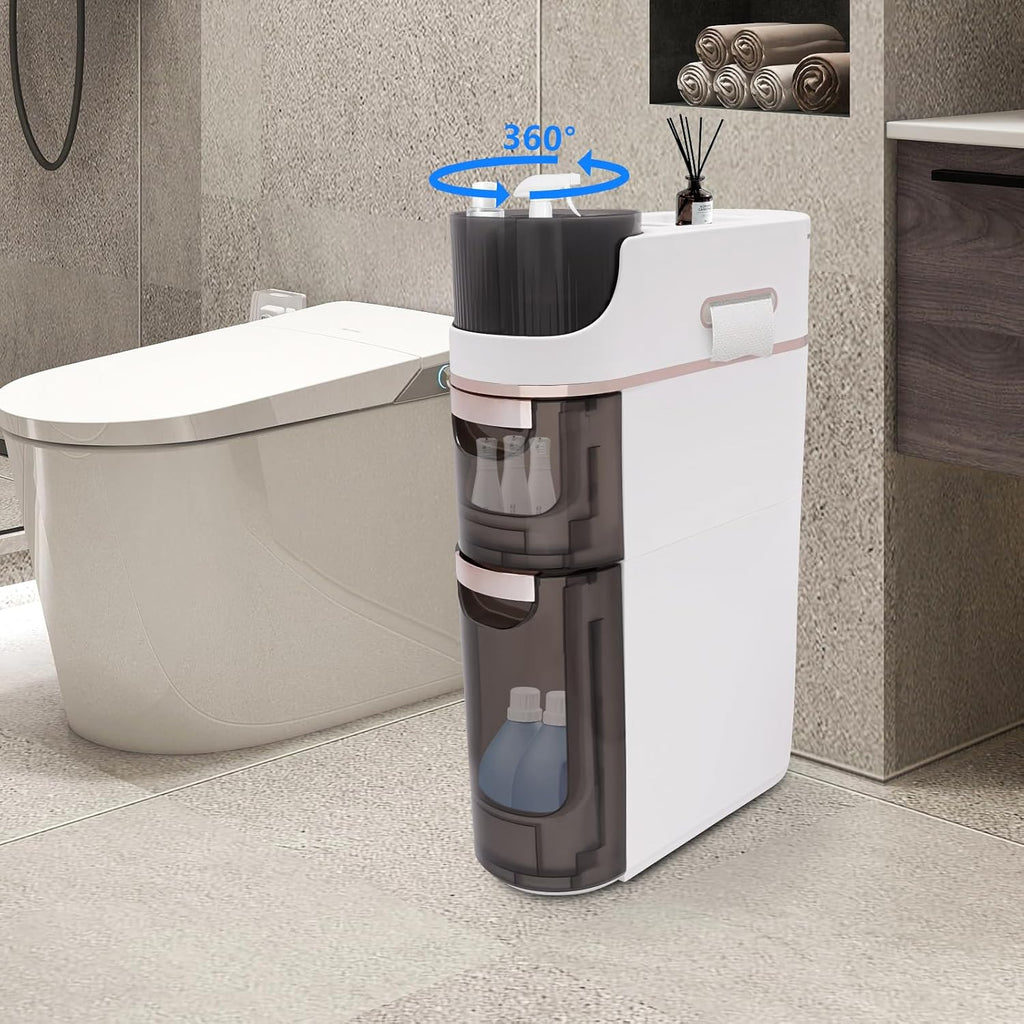 Tall Narrow Bathroom Storage Cabinet with Drawer G70113
