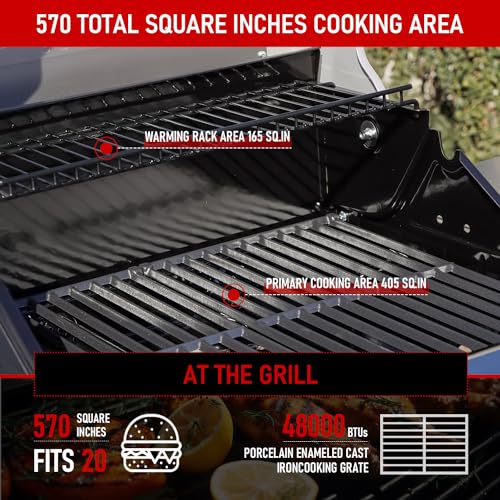Stainless Steel 3 Burner Propane Gas Grill with Side Burner U8169