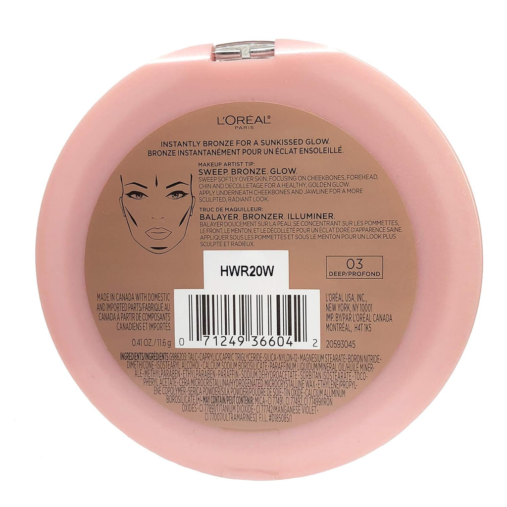 Bronzer for Face and Body, Deep, 0.41 fl oz W547560